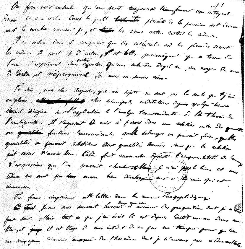 Galois Letter
