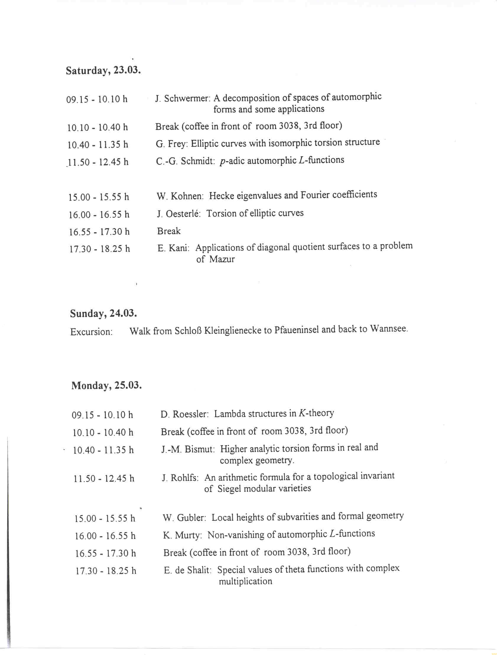 Arithmetical Geometry Conference